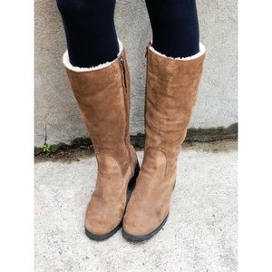 Ugg brown shearling tall boots